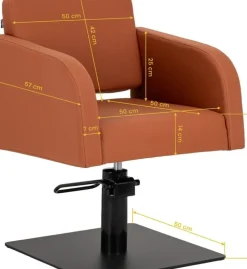 Gabbiano Hairdressing Chair Elda Brown