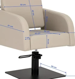 Gabbiano Hairdressing Chair Elda Grey Beige