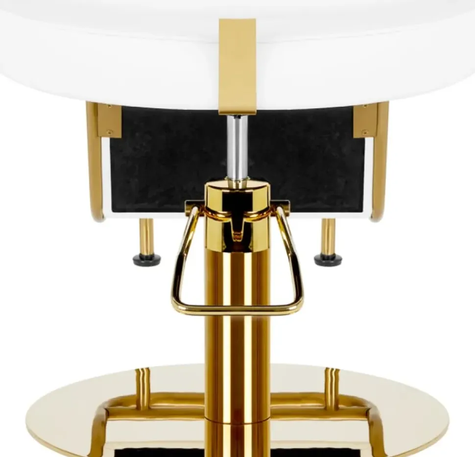 Gabbiano Hairdressing Chair Gabbiano Linz NQ Gold White