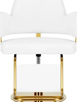 Gabbiano Hairdressing Chair Gabbiano Linz NQ Gold White