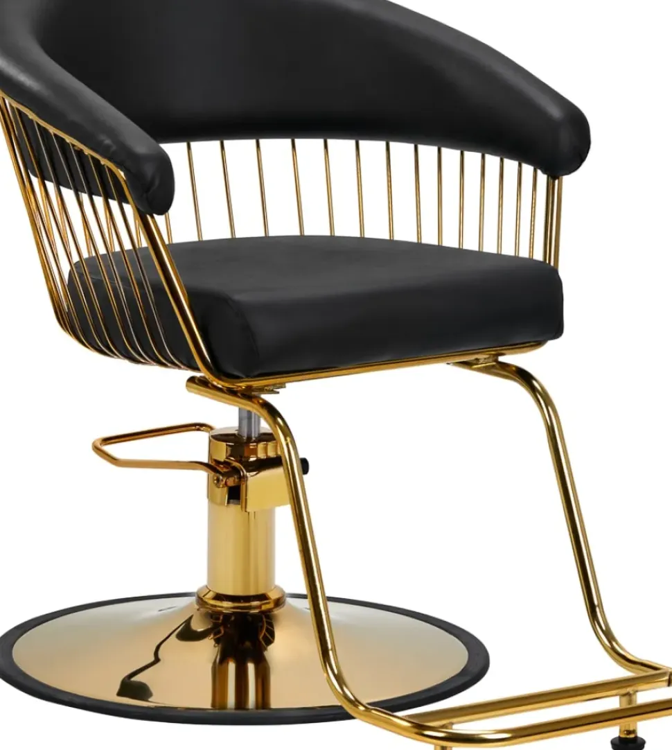 Gabbiano Hairdressing Chair Lile Gold Black