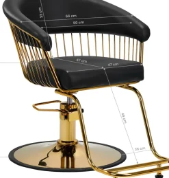 Gabbiano Hairdressing Chair Lile Gold Black