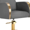 Gabbiano Hairdressing Chair Malaga Gold Grey