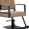 Gabbiano Hairdressing Chair Modena Old Brown