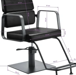 Gabbiano Hairdressing Chair Porto Black