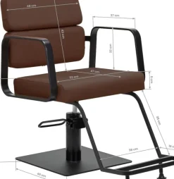 Gabbiano Hairdressing Chair Porto Black Chocolate