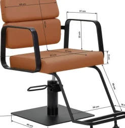 Gabbiano Hairdressing Chair Porto Black Orange