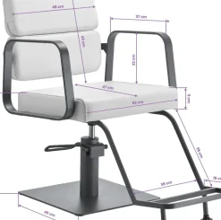 Gabbiano Hairdressing Chair Porto Gray White