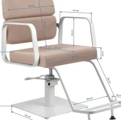 Gabbiano Hairdressing Chair Porto White Beige