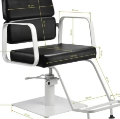 Gabbiano Hairdressing Chair Porto White Black