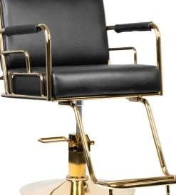 Gabbiano Hairdressing Chair Prato Gold Black