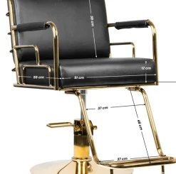 Gabbiano Hairdressing Chair Prato Gold Black