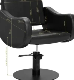 Gabbiano Hairdressing Chair Sewilla Black