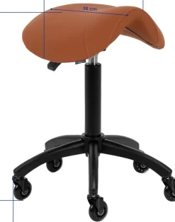 Gabbiano Hairdressing Stool D032 Brown