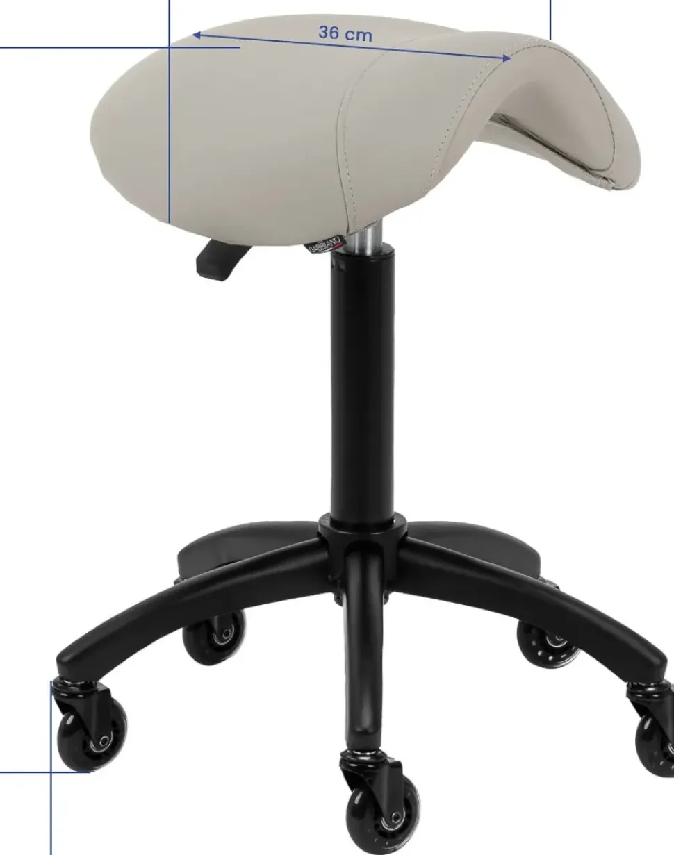 Gabbiano Hairdressing Stool D032 Grey Beige