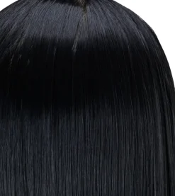 Gabbiano Hairdressing Training Head Synthetic Black Length 55 cm