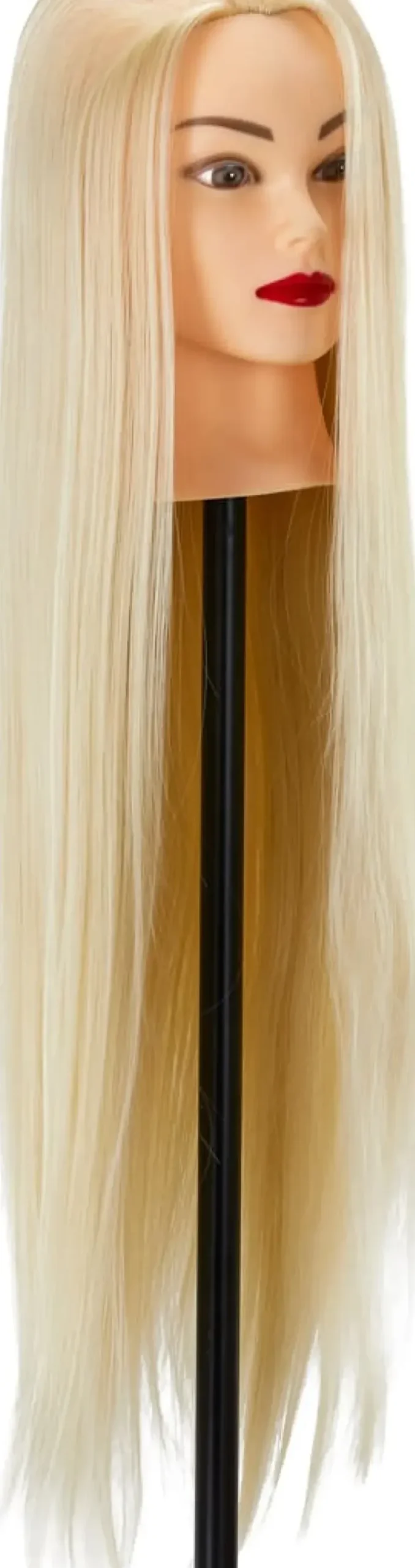 Gabbiano Hairdressing Training Head Synthetic Blond Length 55 cm