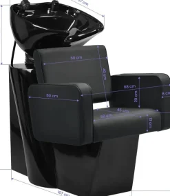 Gabbiano Hairdressing Wash Unit Bilbao - Black