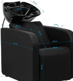 Gabbiano Hairdressing Wash Unit Carmen Black