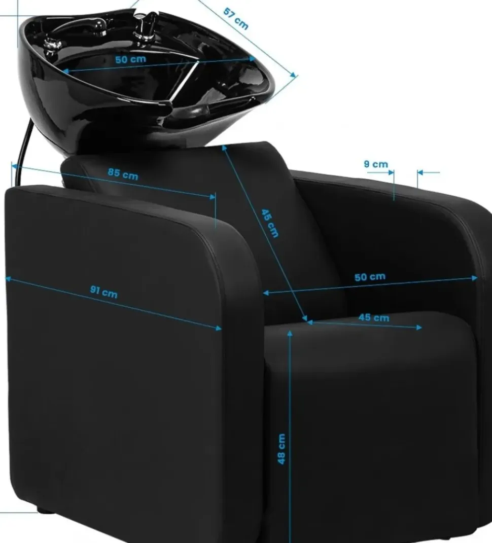 Gabbiano Hairdressing Wash Unit Carmen Black
