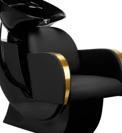 Gabbiano Hairdressing Wash Unit Malaga Gold And Black