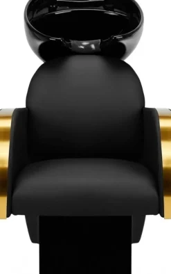 Gabbiano Hairdressing Wash Unit Malaga Gold And Black