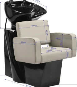 Gabbiano Hair Wash Unit Bilbao - Grey-Beige