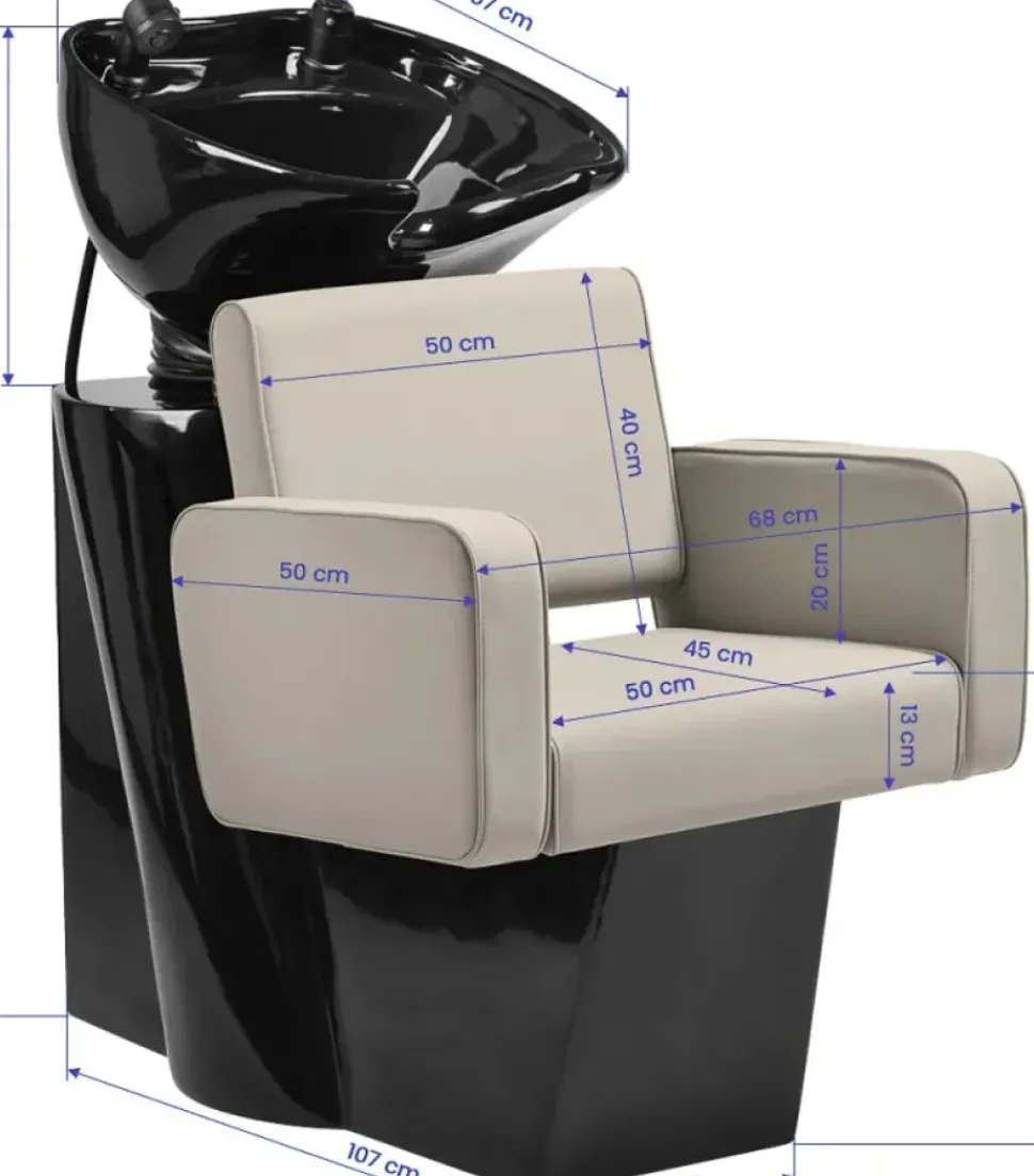 Gabbiano Hair Wash Unit Bilbao - Grey-Beige