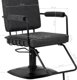 Gabbiano Katania Loft Old Leather Chair Black