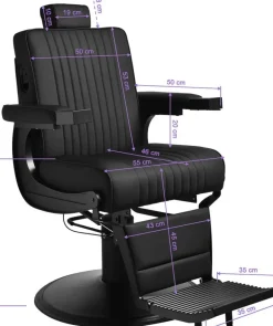 Gabbiano Levi Barber Chair Black