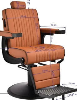 Gabbiano Levi Barber Chair Brown