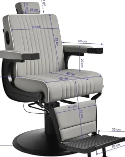 Gabbiano Levi Barber Chair Gray