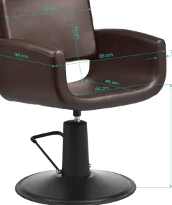 Gabbiano Mataro Hairdressing Chair - Brown
