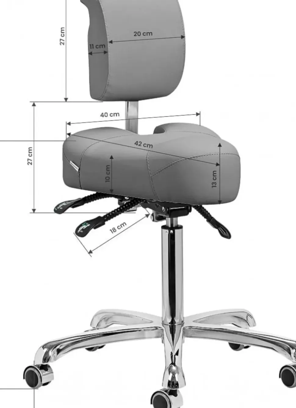 Gabbiano Podiatry Stool 1005 Grey