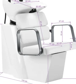 Gabbiano Porto Hair Wash Unit Gray White