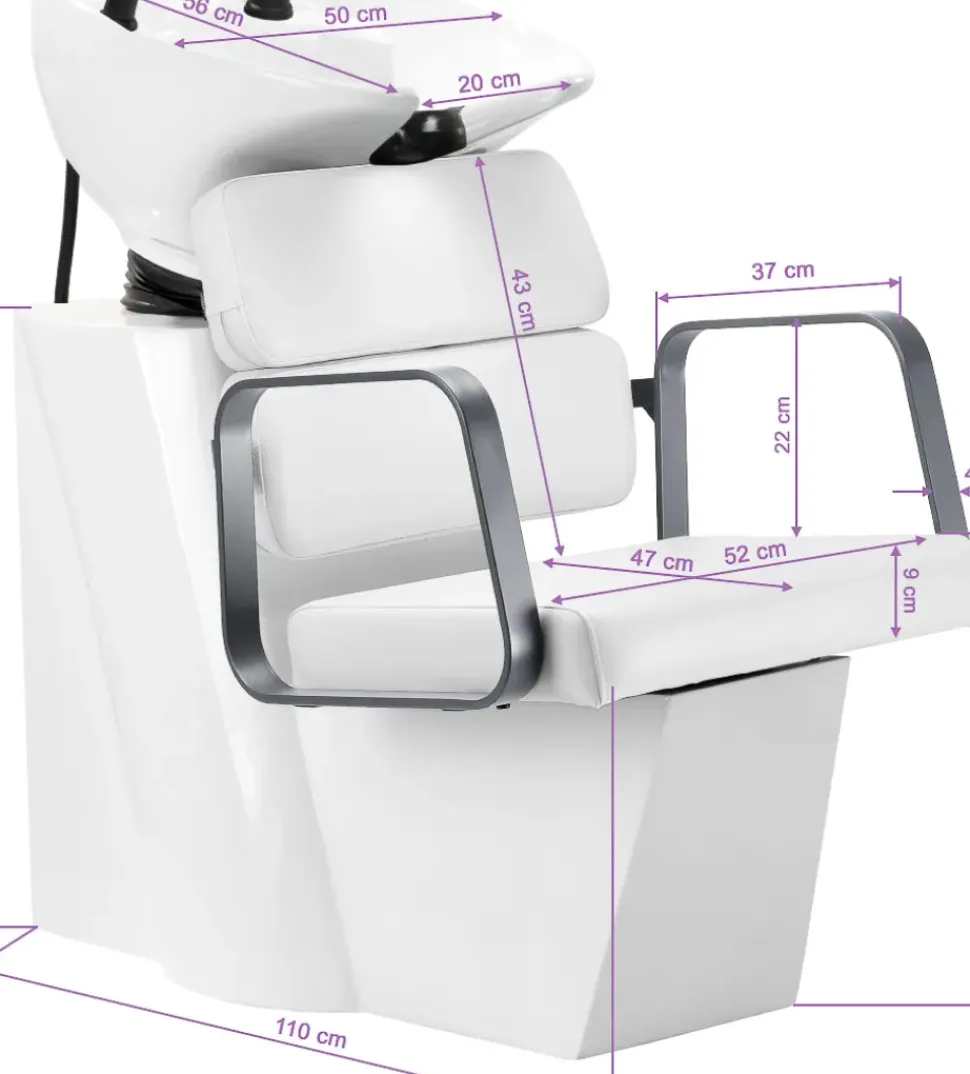 Gabbiano Porto Hair Wash Unit Gray White