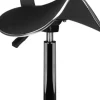 Gabbiano Roll Speed Black High Cosmetic Stool