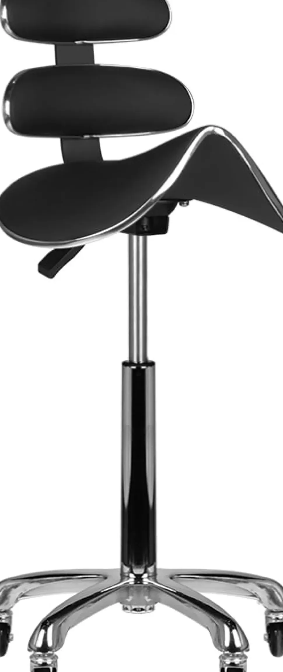 Gabbiano Roll Speed Black High Cosmetic Stool