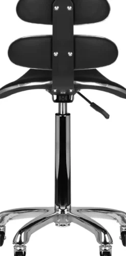 Gabbiano Roll Speed Black High Cosmetic Stool