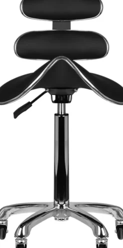 Gabbiano Roll Speed Black High Cosmetic Stool