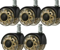 Gabbiano Roll Speed Duo press-on Stool Wheel set of 5 Pcs