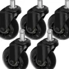 Gabbiano Roll Speed Stool Wheel black Press-On Set Of 5 Pcs Black