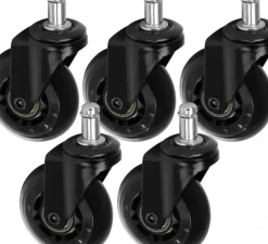 Gabbiano Roll Speed Stool Wheel black Press-On Set Of 5 Pcs Black