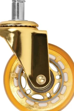 Gabbiano Roll Speed Stool Wheel black Press-On Set Of 5 Pcs Gold
