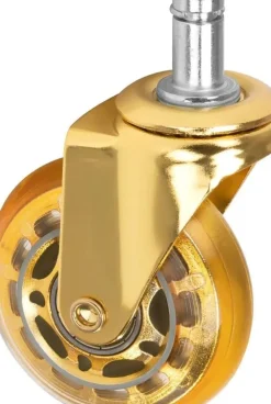 Gabbiano Roll Speed Stool Wheel black Press-On Set Of 5 Pcs Gold