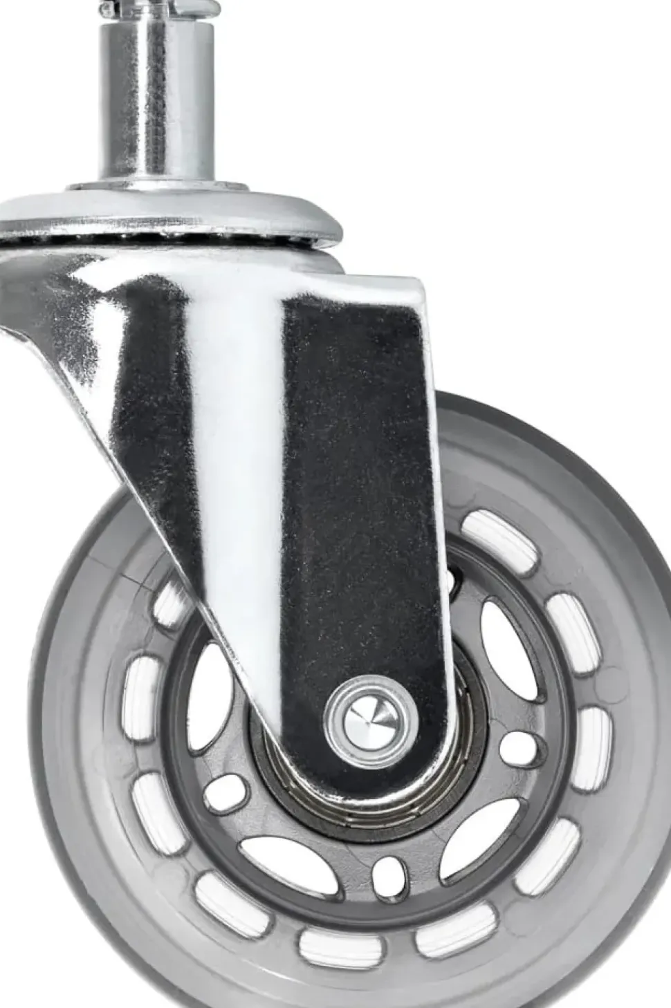 Gabbiano Roll Speed Stool Wheel black Press-On Set Of 5 Pcs Silver