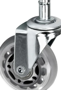 Gabbiano Roll Speed Stool Wheel black Press-On Set Of 5 Pcs Silver