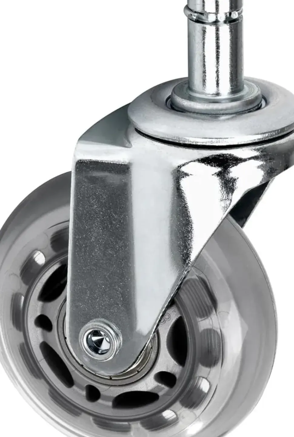 Gabbiano Roll Speed Stool Wheel black Press-On Set Of 5 Pcs Silver