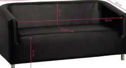 Gabbiano Sofa Waiting Room m021 - Black