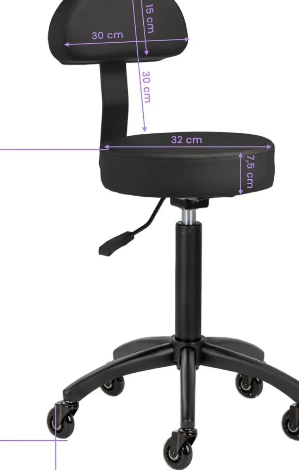 Gabbiano Stool Black D026